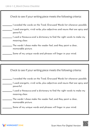 LW-6-1-3_Word Choice Checklist