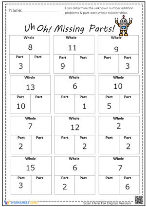 Identify the Missing Parts Worksheet