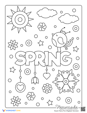 Spring Poster to Color: A Creative Activity