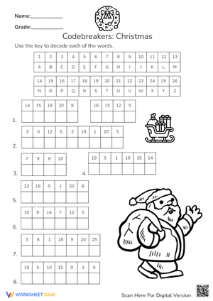 Free Printable Crack The Code Worksheet for Students
