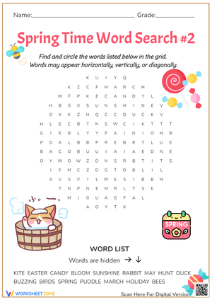 Spring Time Word Search