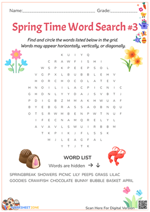 Spring Word Search: Seasonal Vocabulary Fun