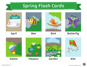 Spring Flash Cards: Learning Vocabulary