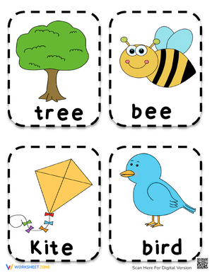 Spring Time ESL Flashcards for Kids Learning