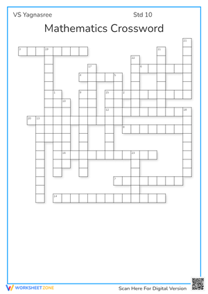 Mathematics Crossword