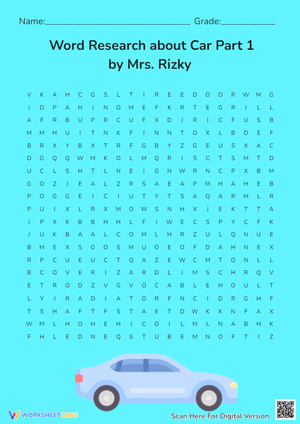 Word Research about Car Part 1