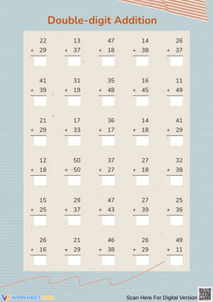 Double-Digit Addition Worksheet | Printable Grade 2 Math