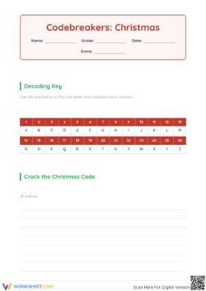 Grade 3 Christmas Decoding — Printable No-Prep Worksheet
