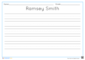 Ramsey Smith: Handwriting Practice