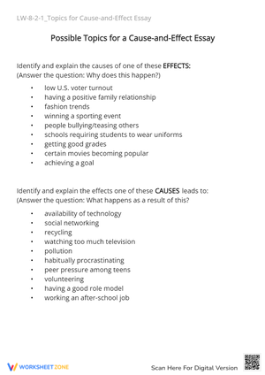LW-8-2-1_Topics for Cause-and-Effect Essay
