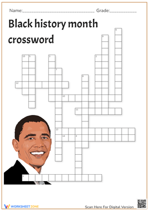 Black History Month Crossword Puzzle