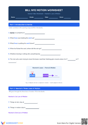 Bill Nye Motion Worksheet