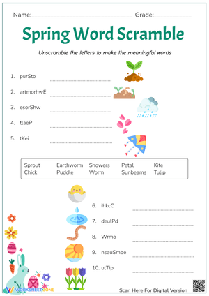 Spring Word Scramble