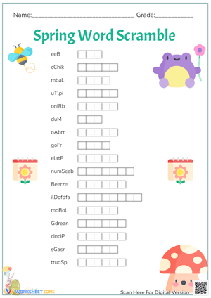 Spring Word Scramble 