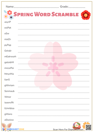 Spring Word Scramble 
