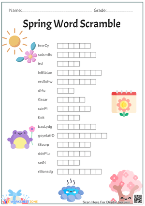Spring Word Scramble 