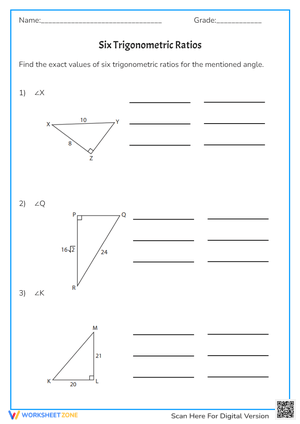 Trigonometric Ratios: Find Sine, Cosine, Tangent Values!