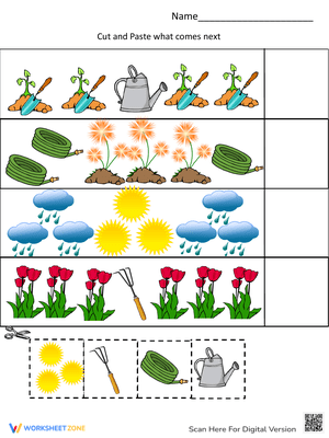 Spring/Summer Garden Packet Worksheet for Kids