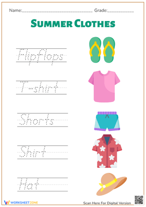 Summer Clothes Tracing