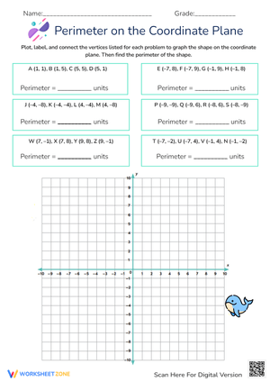 Perimeter on Coordinate Plane Worksheet