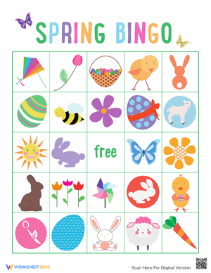 Engaging Spring Bingo Card Activity