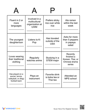 AAPI BINGO CARDS 6