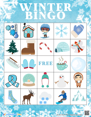 Fun Winter Bingo Game for Kids