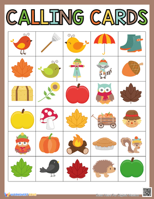 Fun Fall Bingo for Classrooms