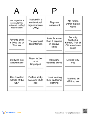 AAPI BINGO CARDS 4
