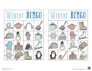 Winter Bingo Game Boards: Fun Activities