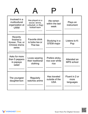 AAPI BINGO CARDS 8