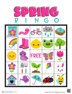 Exciting Spring Bingo Game for Kids