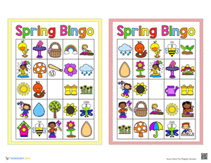 Spring Bingo Game for Fun Learning