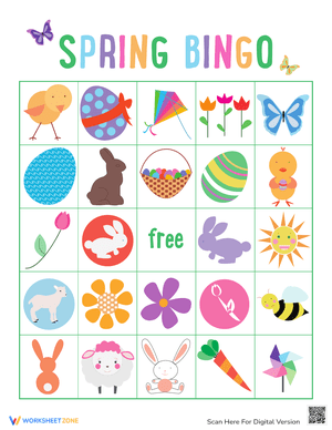 Spring Bingo Cards: Fun Learning Tool