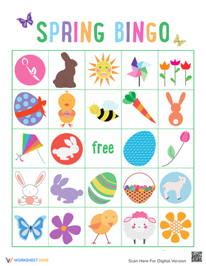 Engaging Spring Bingo Game for Classrooms