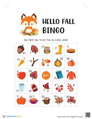Hello Fall Bingo: A Seasonal Game