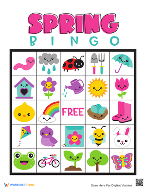 Spring Bingo Set for Classroom