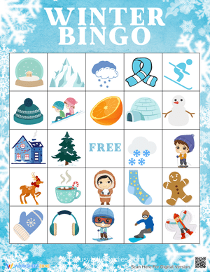 Winter Bingo Game for the Season