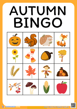 Autumn Bingo Fun for Kids