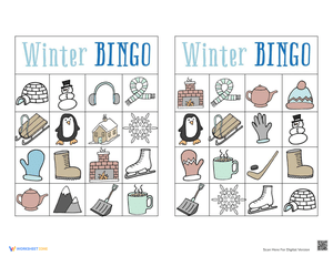 Winter Bingo for Kids
