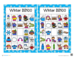 Winter Bingo Cards Fun