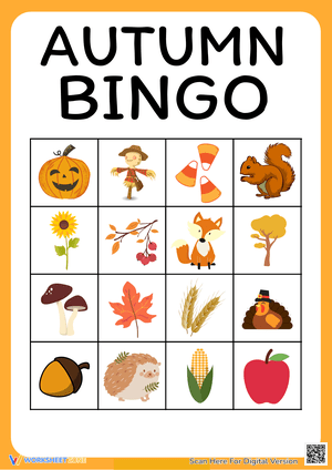 Autumn Bingo Game Fun
