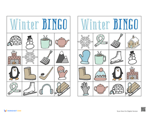 Winter Bingo Fun Game