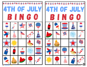 July 4th Bingo Game Fun