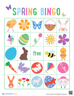 Spring Bingo Fun Activities