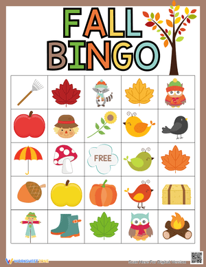 Exciting Fall Bingo Activity