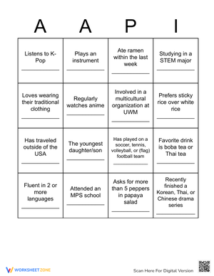 AAPI BINGO CARDS 7
