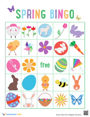 Fun Spring Bingo Cards
