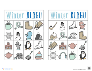 Engaging Winter Bingo Game for Children