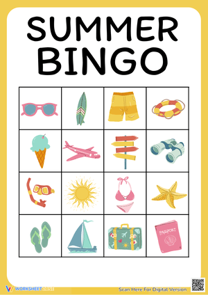 Engaging Summer Bingo Card Game